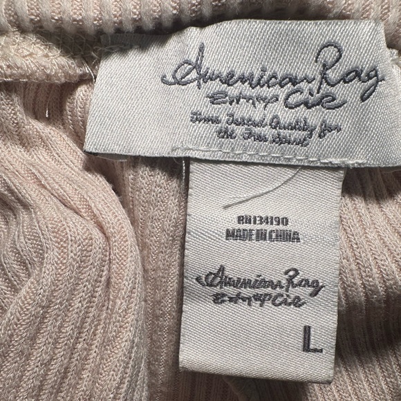 American Rag Cie Ribbed Cuffed Drawstring Joggers ~ L - Picture 4 of 7